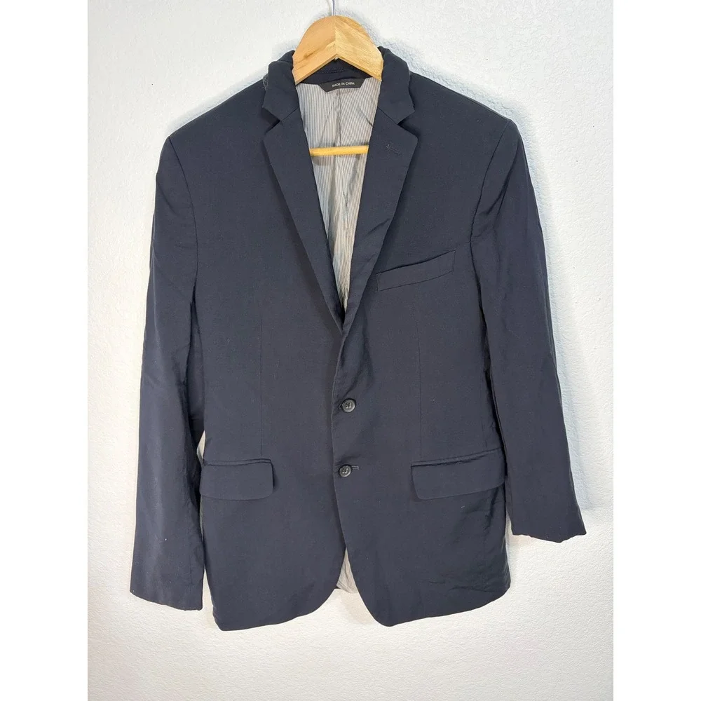 Banana Republic Tailored Fit Navy Blue Wool Blazer‎ Lanificio F.lli Cerruti 38R